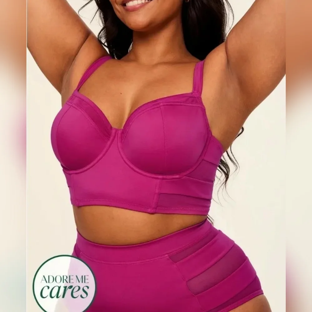 NEW NWT ADOREME Plus Size Daeny Contour 42DDD & 4XL High Waisted Briefs - Picture 8 of 10